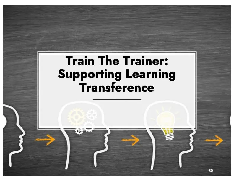 Train The Trainer: Supporting Learning Transference (Self-Paced)